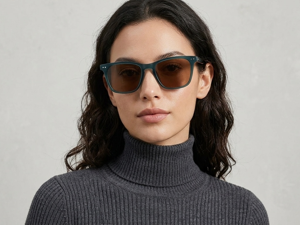 BS2503-0485_Green_Rectangular_Plastic_Sunglasses-tryon_female