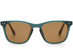 BS2503-0485_Green_Rectangular_Plastic_Sunglasses_front