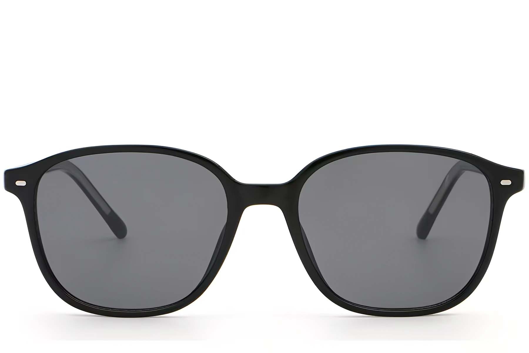 BS2503-0486_Black_Oval_Plastic_Sunglasses_front