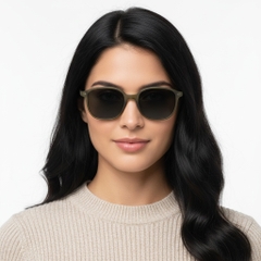 BS2503-0489_Green_Oval_Plastic_Sunglasses_model
