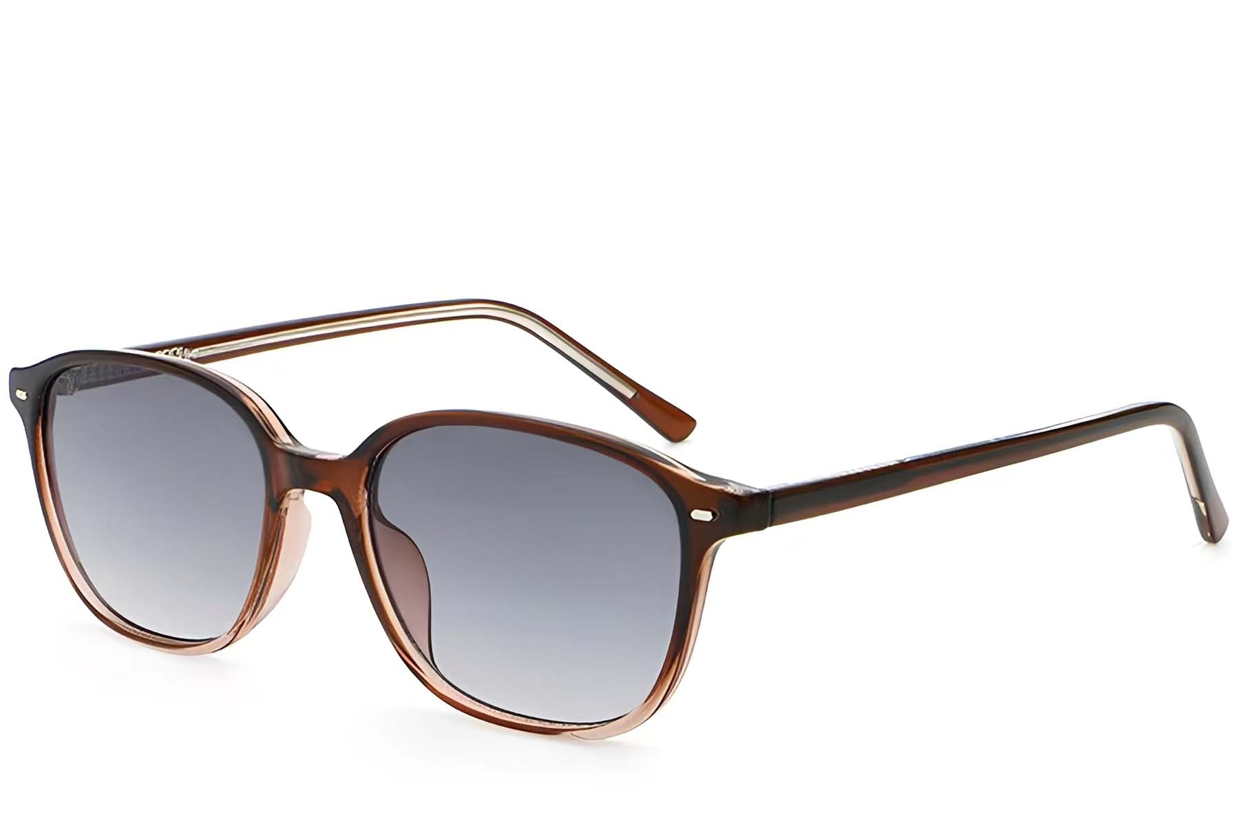 Oval Brown Plastic Sunglasses #BS2503-0490