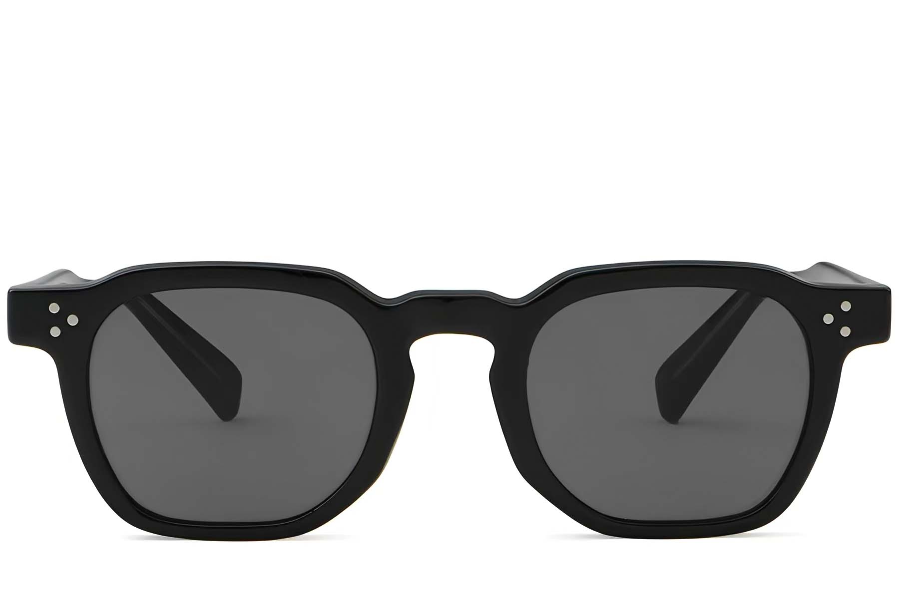 BS2503-0492_Black_Geometric_Plastic_Sunglasses_front