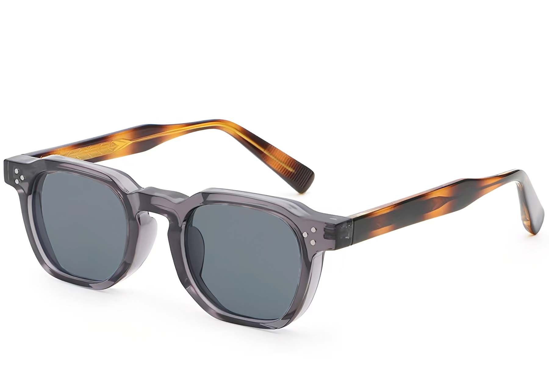 Geometric Purple Plastic Sunglasses #BS2503-0493