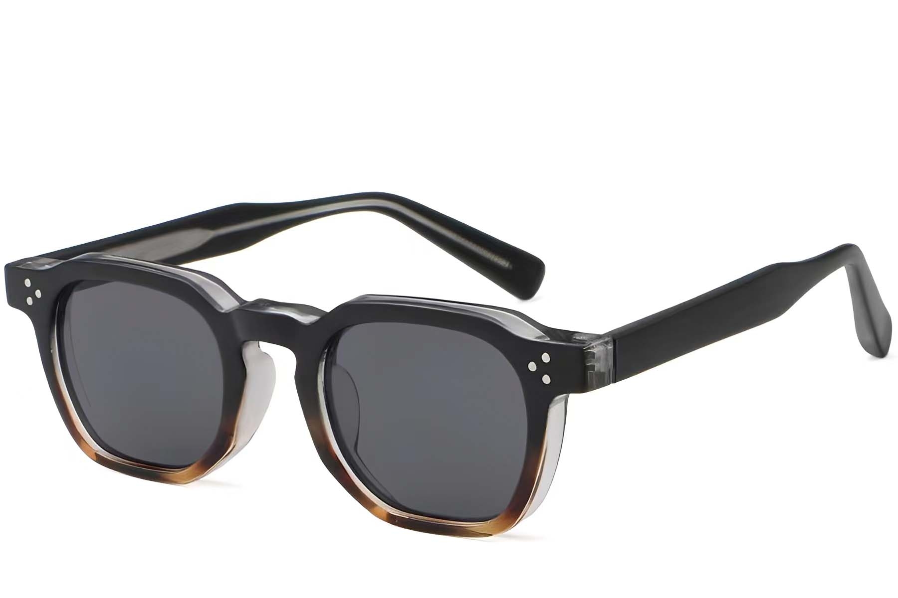 Geometric Tortoiseshell Plastic Sunglasses #BS2503-0494