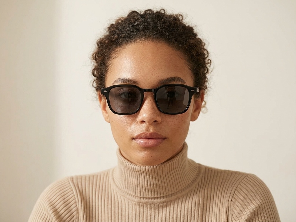 BS2503-0497_Black_Rectangular_Plastic_Sunglasses-tryon_female