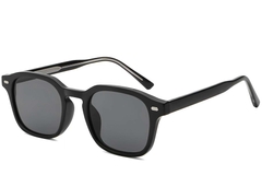Rechteckige schwarze Kunststoff-Sonnenbrille #BS2503-0497