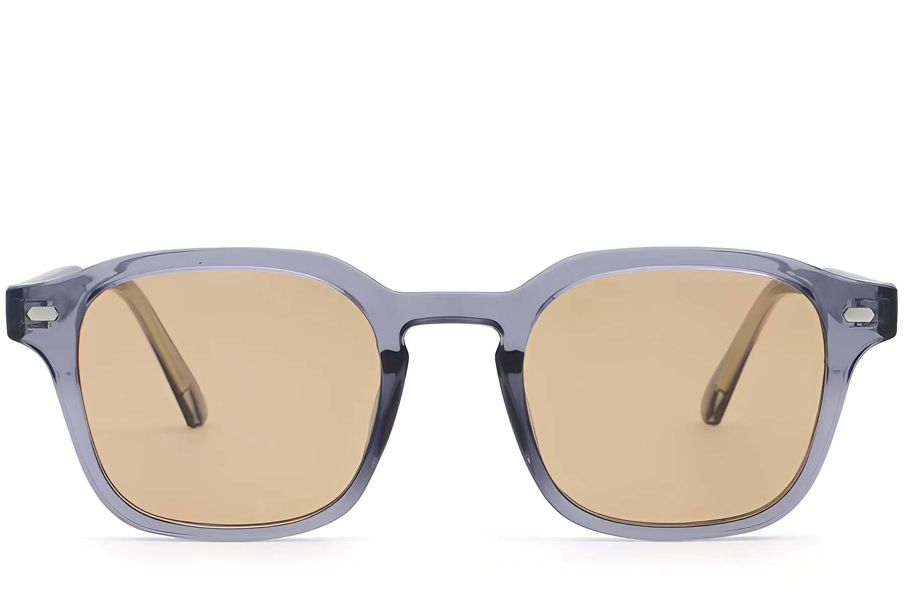 BS2503-0502_Purple_Rectangular_Plastic_Sunglasses_front