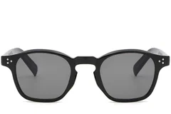 BS2503-0503_Black_Oval_Plastic_Sunglasses_front