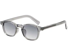 Gafas de sol ovaladas de plástico gris #BS2503-0505
