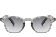 BS2503-0505_Grey_Oval_Plastic_Sunglasses_front