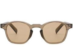 BS2503-0507_Brown_Oval_Plastic_Sunglasses_front
