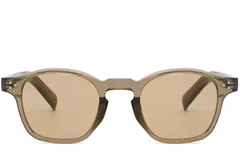 BS2503-0507_Brown_Oval_Plastic_Sunglasses_front