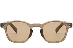 BS2503-0507_Brown_Oval_Plastic_Sunglasses_front