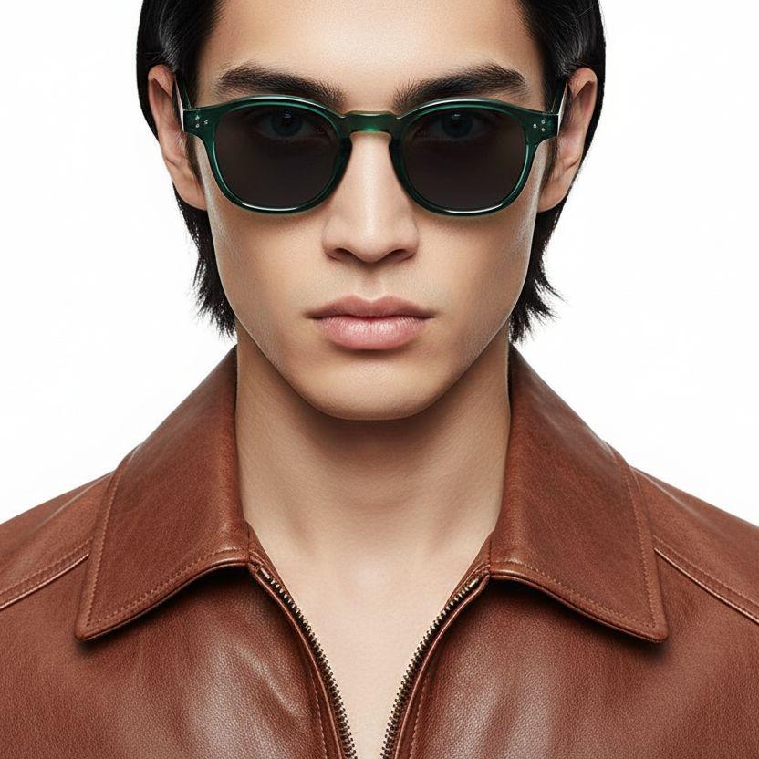 bs2503-0508_green_oval_plastic_sunglasses_model