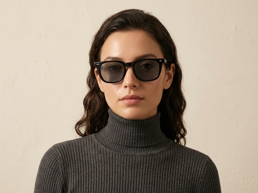 BS2503-0509_Black_Rectangular_Plastic_Sunglasses-tryon_female