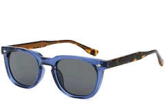 Rectangular Blue Plastic Sunglasses #BS2503-0513