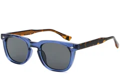 Occhiali da sole rettangolari in plastica blu #BS2503-0513