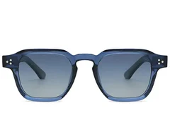 BS2513-0004_Blue_Rectangular_Plastic_Sunglasses_front