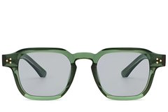 BS2513-0006_Green_Rectangular_Plastic_Sunglasses_front