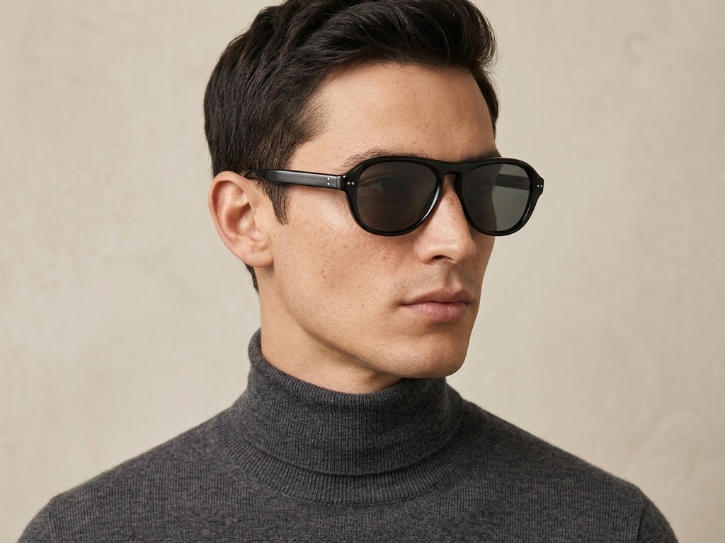 BS2513-0010_Black_Aviator_Plastic_Sunglasses-tryon_male