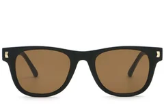 BS2513-0026_Black_Rectangular_Plastic_Sunglasses_front