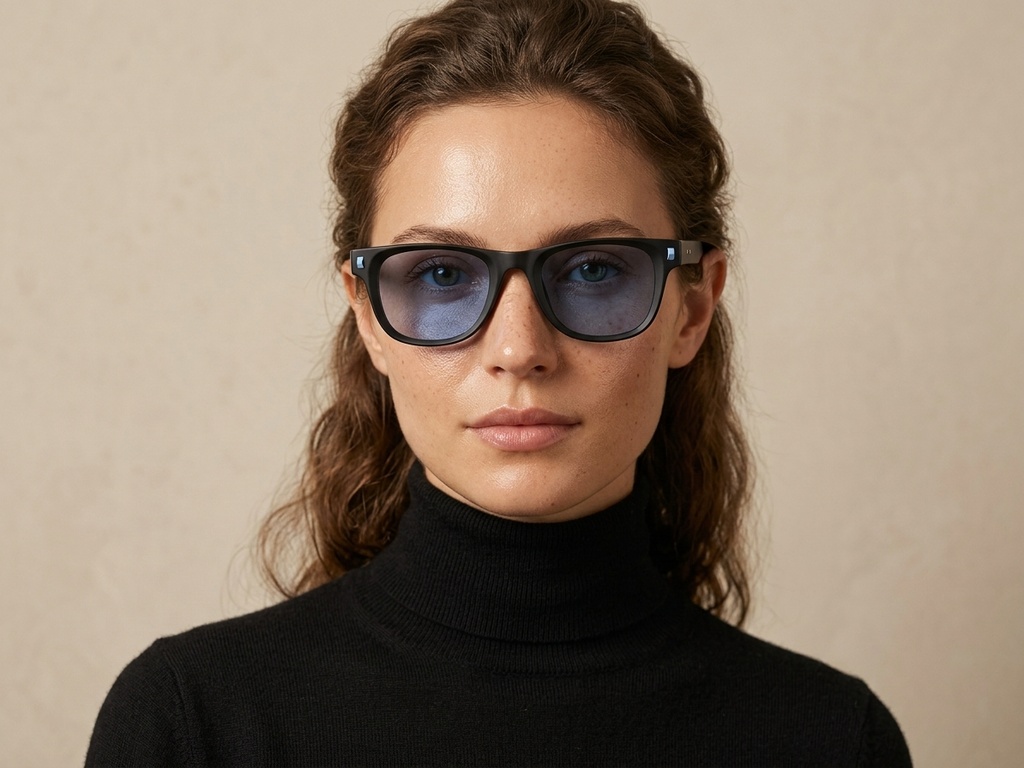 BS2513-0027_Black_Rectangular_Plastic_Sunglasses-tryon_female