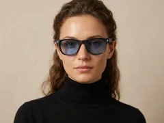 BS2513-0027_Black_Rectangular_Plastic_Sunglasses-tryon_female