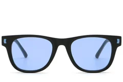 BS2513-0027_Black_Rectangular_Plastic_Sunglasses_front