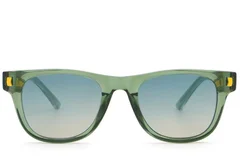 BS2513-0032_Green_Rectangular_Plastic_Sunglasses_front
