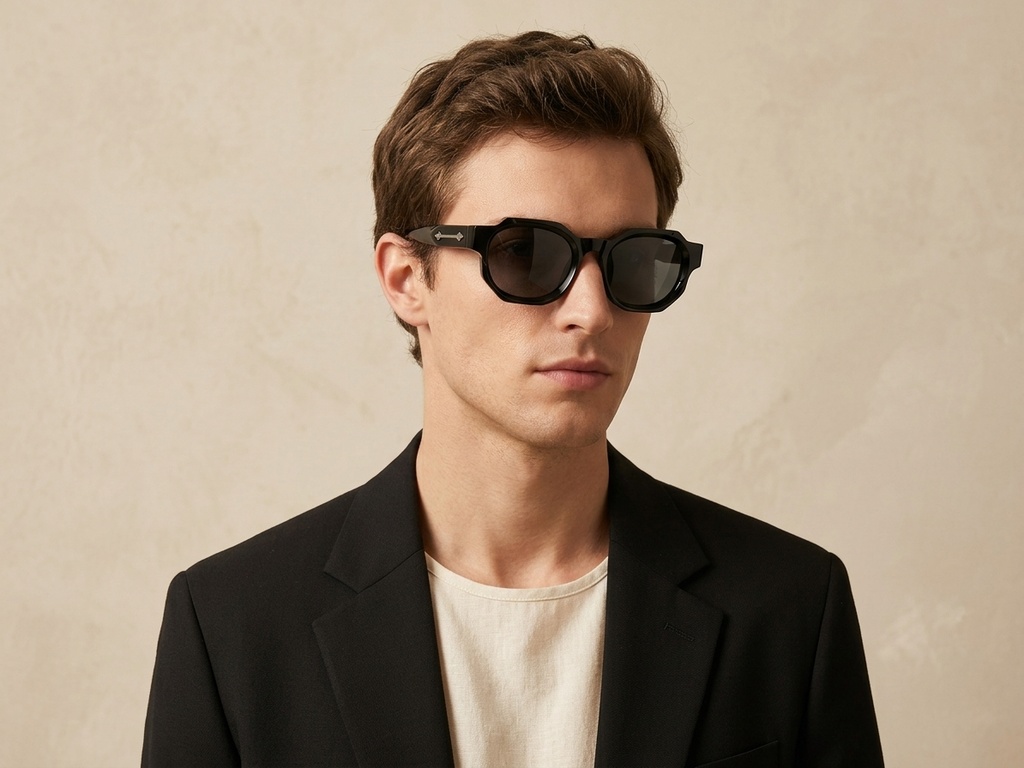 BS2513-0034_Black_Geometric_Plastic_Sunglasses-tryon_male