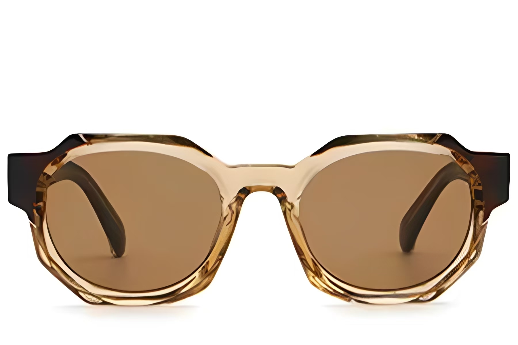 BS2513-0035_Brown_Geometric_Plastic_Sunglasses_front