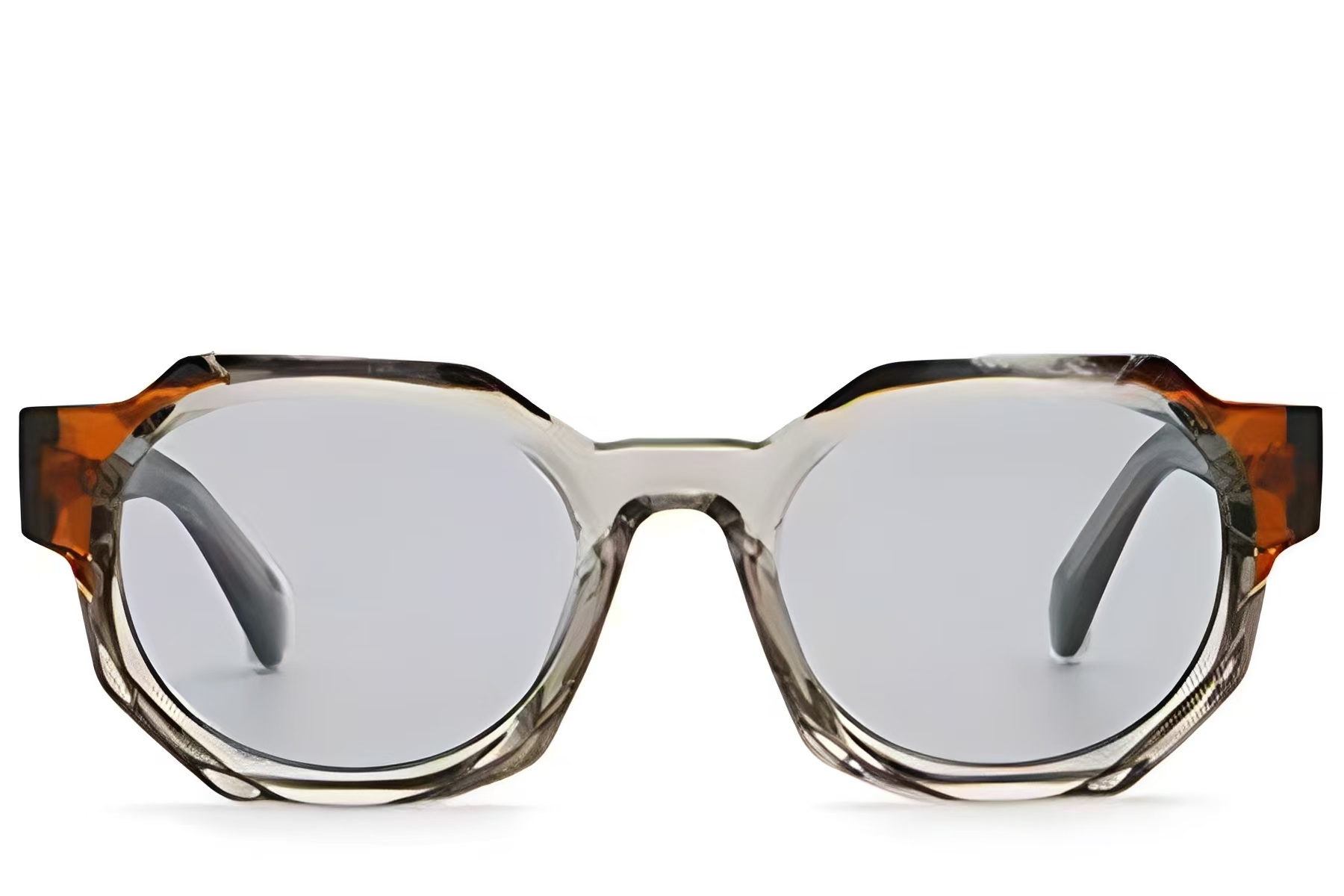 BS2513-0036_Grey_Geometric_Plastic_Sunglasses_front
