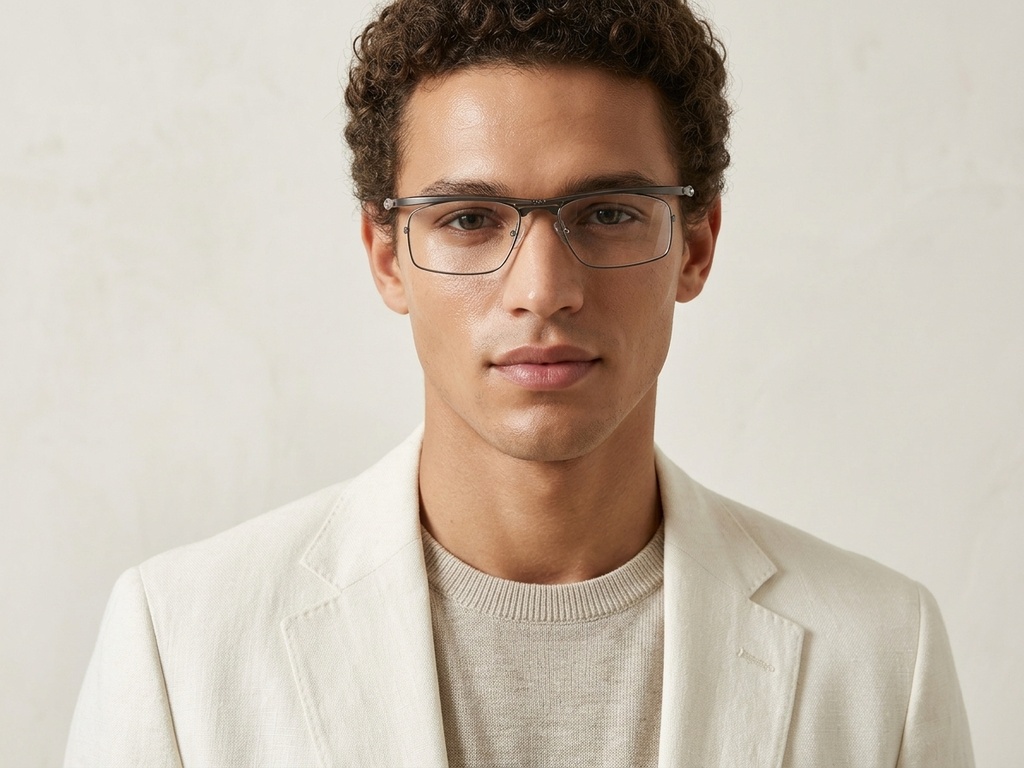 BS2519-0013_Grey_Rectangular_Ultem_Glasses_corner-tryon_male