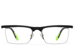 BS2519-0021_Black_Semi-rimless_Ultem_Glasses_front