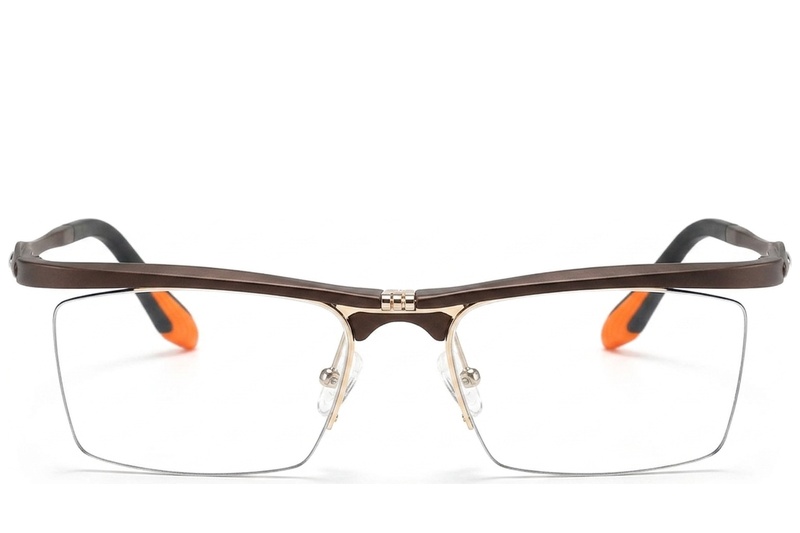 BS2519-0025_Brown_Semi-rimless_Ultem_Glasses_front