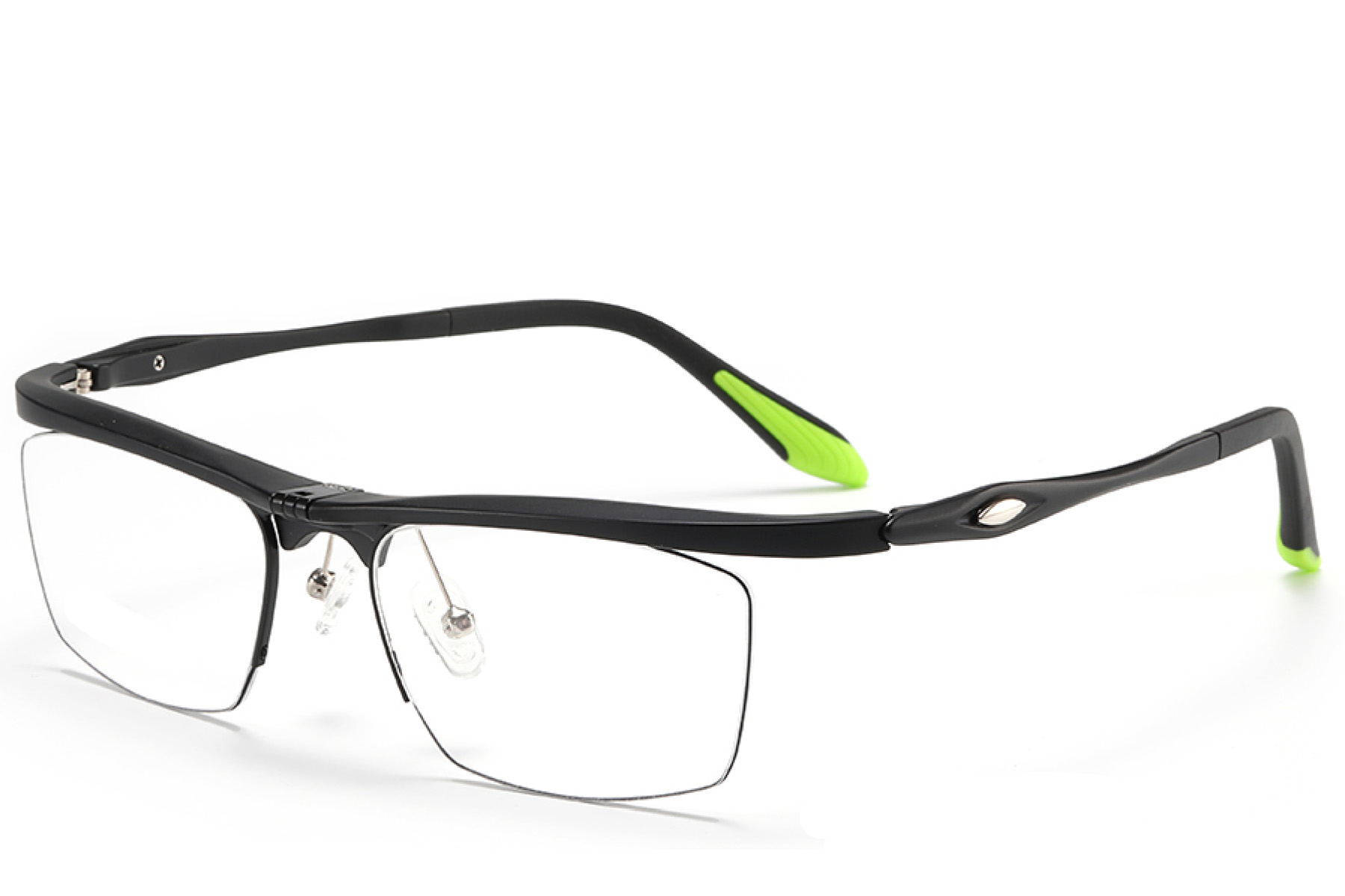BS2519-0026_Black_Semi-rimless_Ultem_Glasses_corner