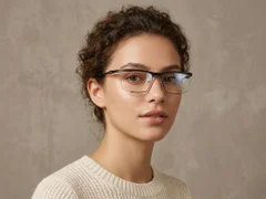 BS2519-0031_Black_Semi-rimless_Ultem_Glasses_corner-tryon_female