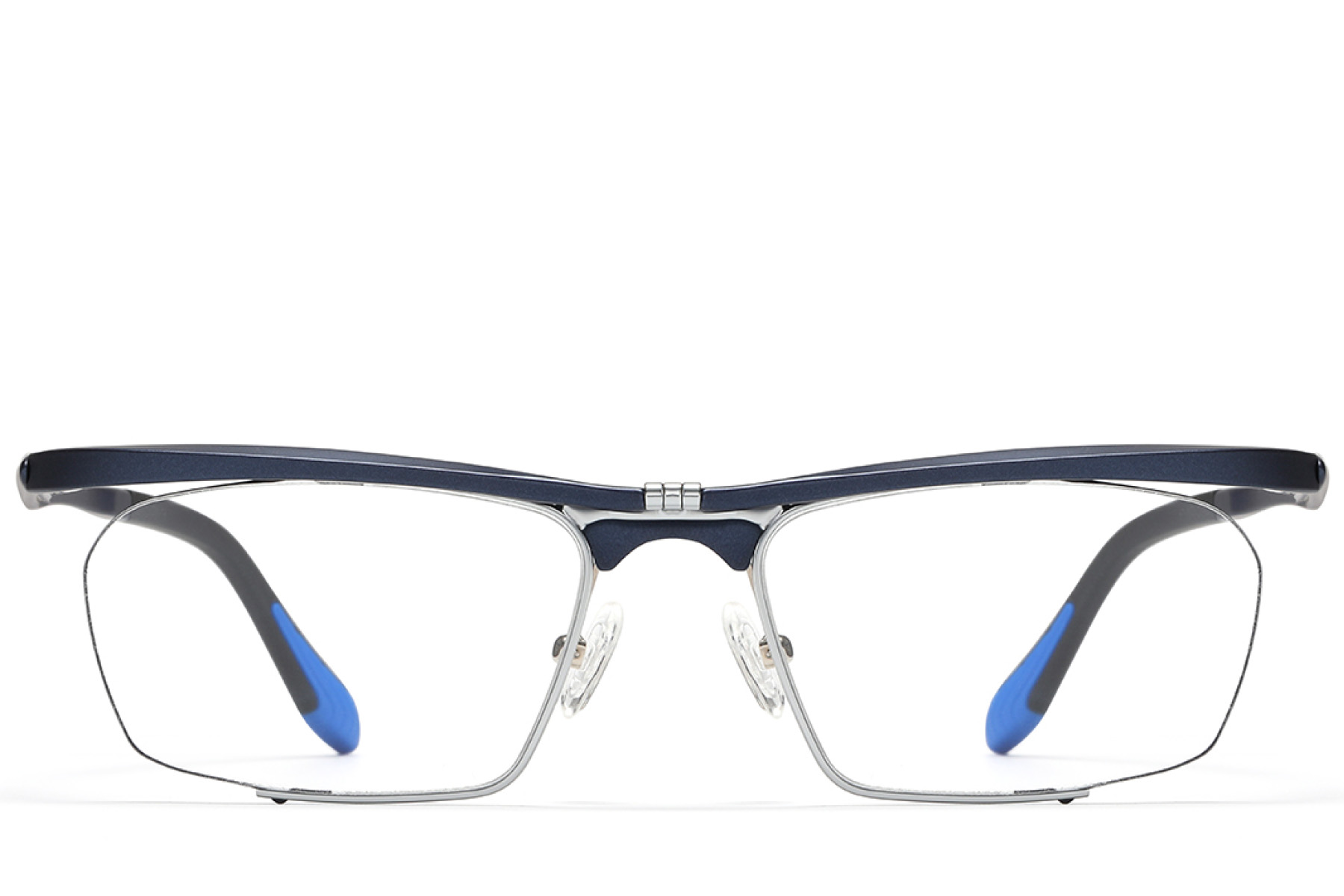 BS2519-0034_Blue_Semi-rimless_Ultem_Glasses_front