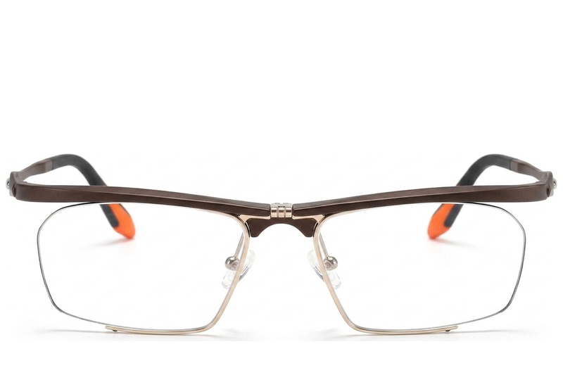 BS2519-0035_Brown_Semi-rimless_Ultem_Glasses_front