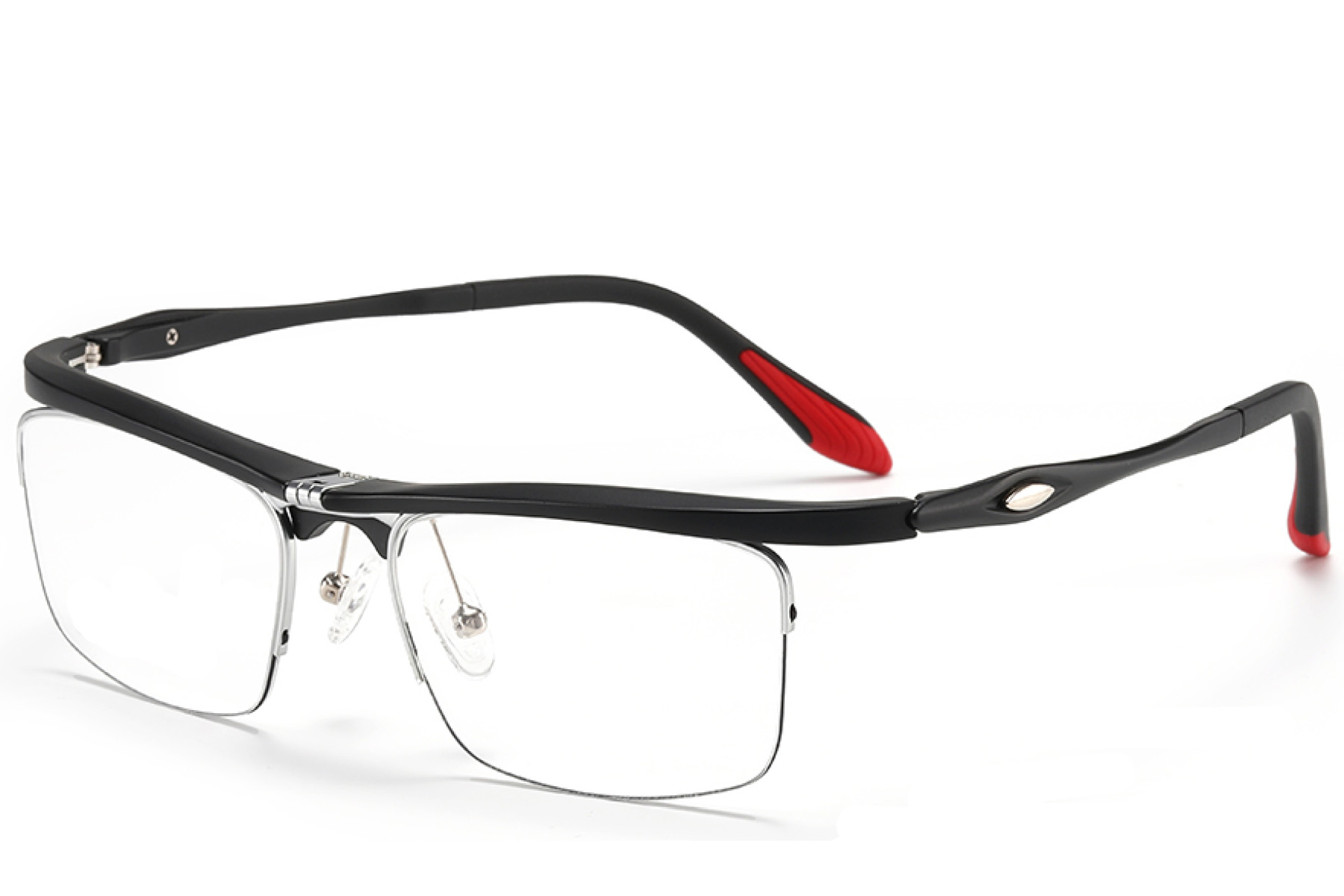 BS2519-0037_Black_Semi-rimless_Ultem_Glasses_corner