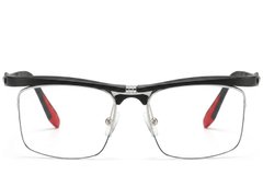 BS2519-0037_Black_Semi-rimless_Ultem_Glasses_front