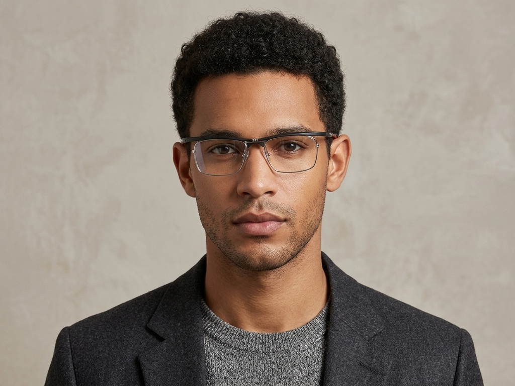 BS2519-0042_Black_Rectangular_Ultem_Glasses_corner-tryon_male