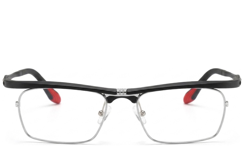 BS2519-0042_Black_Rectangular_Ultem_Glasses_front