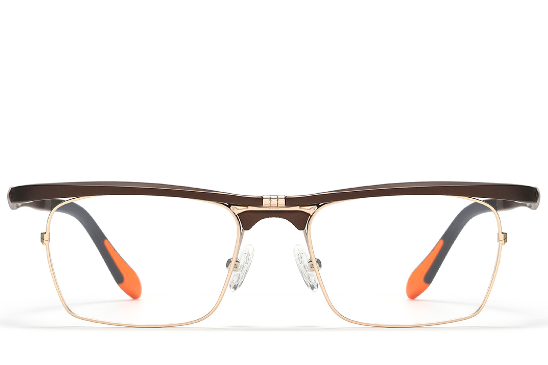 BS2519-0045_Brown_Rectangular_Ultem_Glasses_front