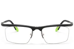 BS2519-0046_Black_Semi-rimless_Ultem_Glasses_front
