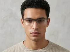 BS2519-0048_Grey_Semi-rimless_Ultem_Glasses_corner-tryon_male