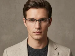 BS2519-0053_Grey_Semi-rimless_Ultem_Glasses_corner-tryon_male