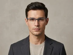 BS2519-0054_Blue_Semi-rimless_Ultem_Glasses_corner-tryon_male