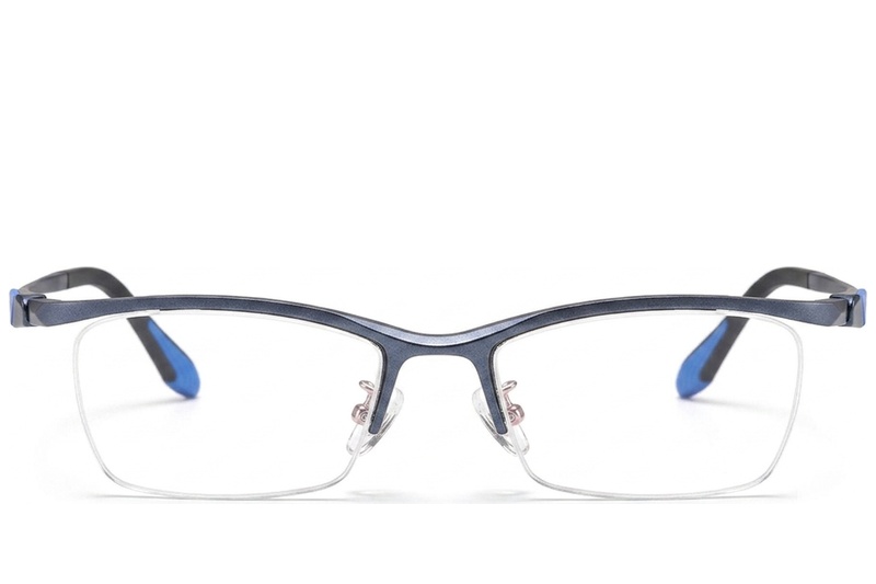 BS2519-0054_Blue_Semi-rimless_Ultem_Glasses_front