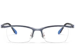 BS2519-0054_Blue_Semi-rimless_Ultem_Glasses_front